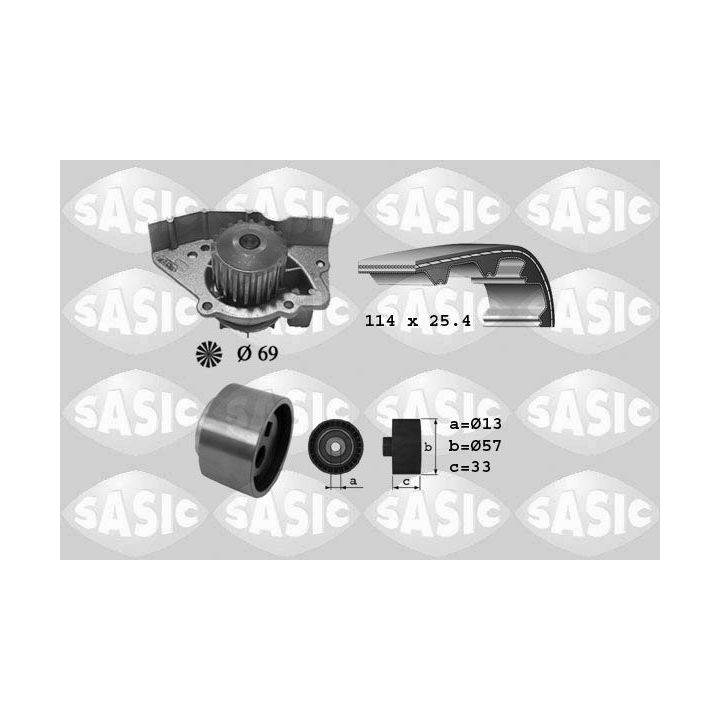 Vandens siurblio ir paskirstymo diržo komplektas SASIC 3900023