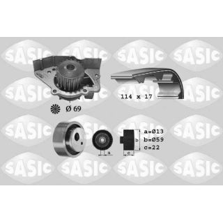 Vandens siurblio ir paskirstymo diržo komplektas SASIC 3900024