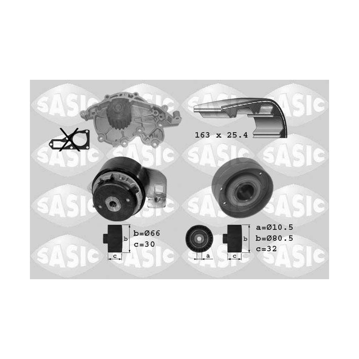 Vandens siurblio ir paskirstymo diržo komplektas SASIC 3904001