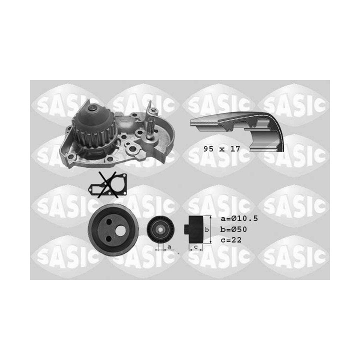 Vandens siurblio ir paskirstymo diržo komplektas SASIC 3904002