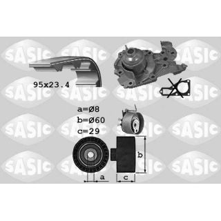 Vandens siurblio ir paskirstymo diržo komplektas SASIC 3904010