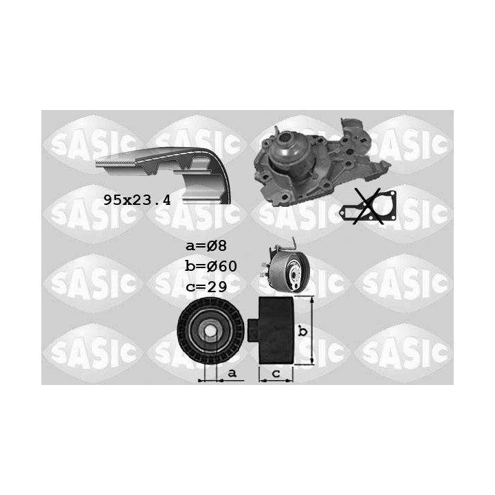 Vandens siurblio ir paskirstymo diržo komplektas SASIC 3904010