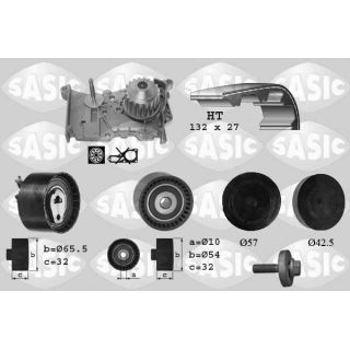 Vandens siurblio ir paskirstymo diržo komplektas SASIC 3904011