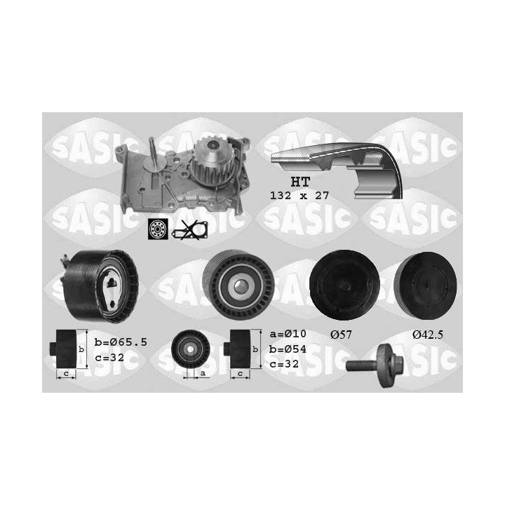 Vandens siurblio ir paskirstymo diržo komplektas SASIC 3904011