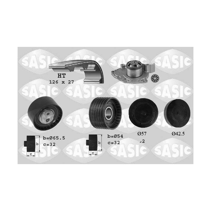 Vandens siurblio ir paskirstymo diržo komplektas SASIC 3904031