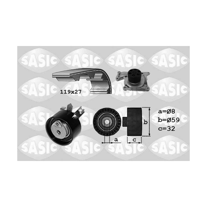 Vandens siurblio ir paskirstymo diržo komplektas SASIC 3904038