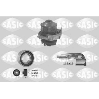 Vandens siurblio ir paskirstymo diržo komplektas SASIC 3906018
