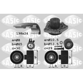 Vandens siurblio ir paskirstymo diržo komplektas SASIC 3906033