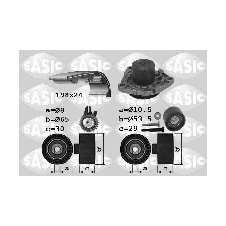 Vandens siurblio ir paskirstymo diržo komplektas SASIC 3906033