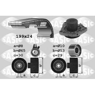 Vandens siurblio ir paskirstymo diržo komplektas SASIC 3906035