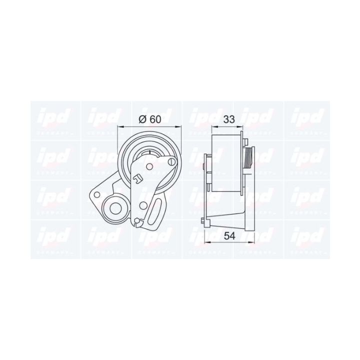 įtempiklio skriemulys, paskirstymo diržas IPD 10-1002