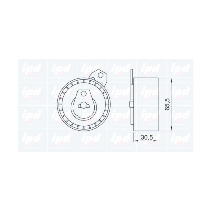 įtempiklio skriemulys, paskirstymo diržas IPD 14-0165