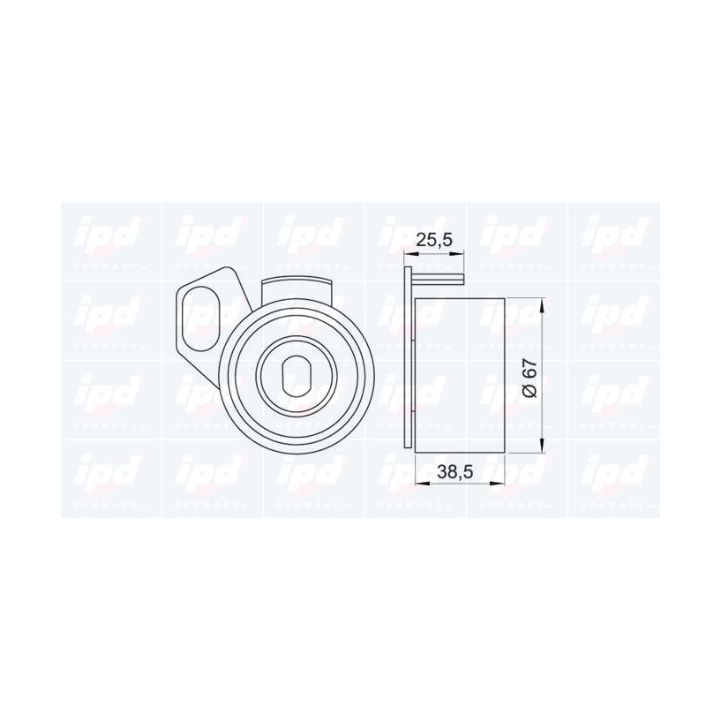 įtempiklio skriemulys, paskirstymo diržas IPD 14-0253