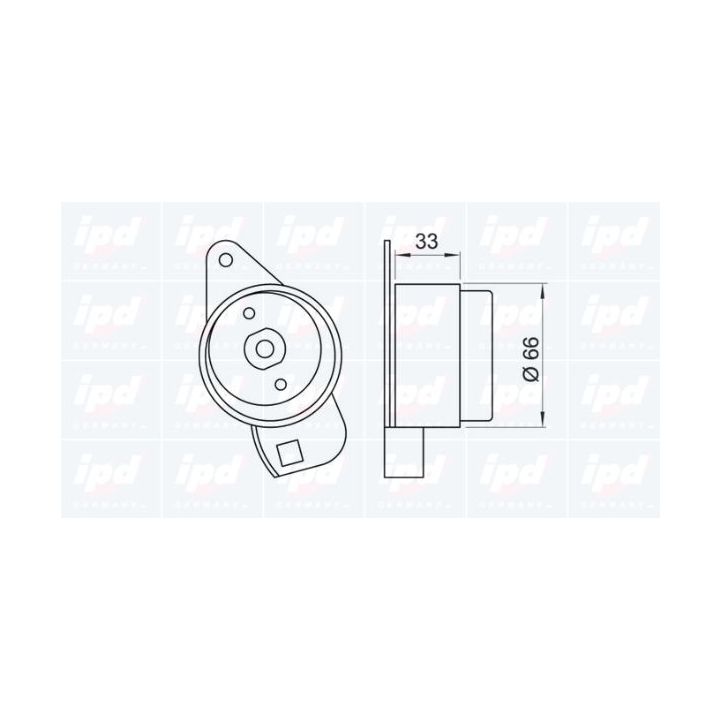 įtempiklio skriemulys, paskirstymo diržas IPD 14-0332