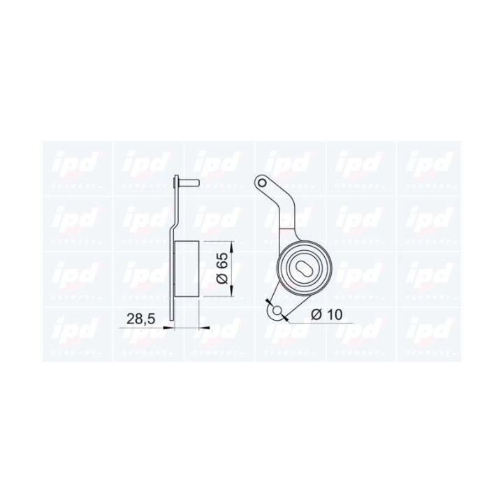 įtempiklio skriemulys, paskirstymo diržas IPD 14-0456