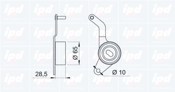 įtempiklio skriemulys, paskirstymo diržas IPD 14-0456