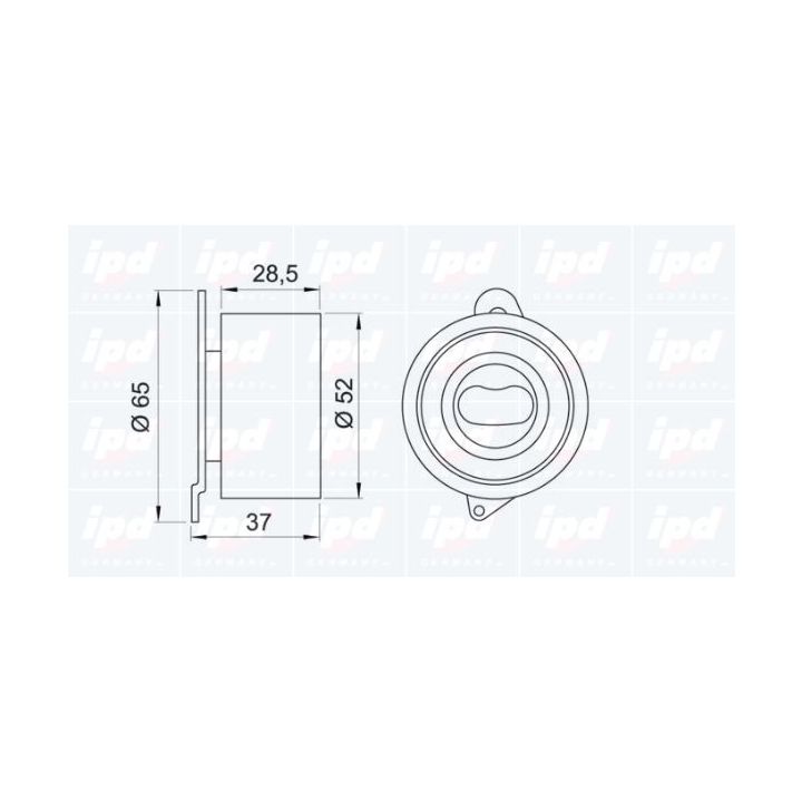 įtempiklio skriemulys, paskirstymo diržas IPD 14-0560
