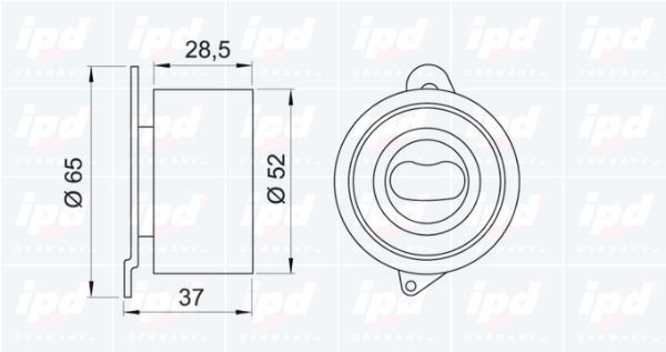 įtempiklio skriemulys, paskirstymo diržas IPD 14-0560