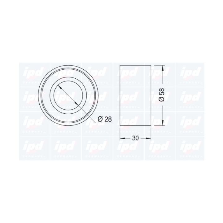 įtempiklio skriemulys, paskirstymo diržas IPD 14-0659