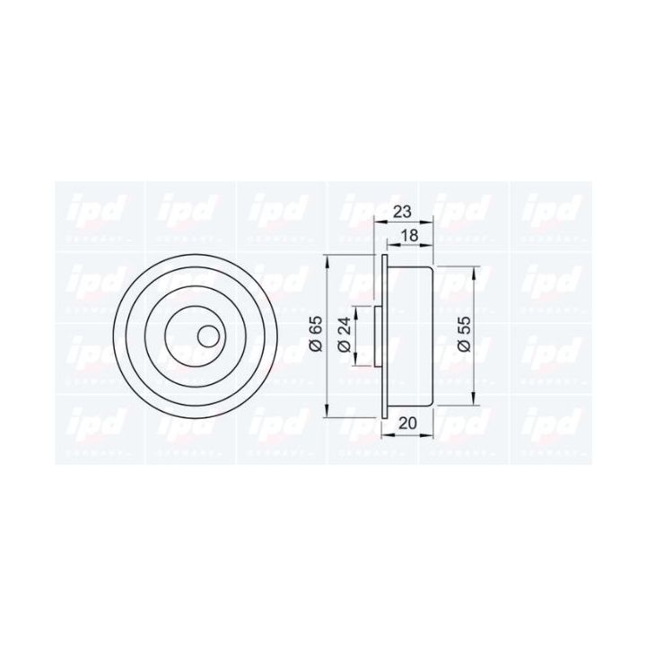 įtempiklio skriemulys, paskirstymo diržas IPD 14-0724
