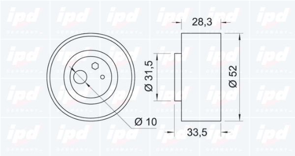 įtempiklio skriemulys, paskirstymo diržas IPD 14-0832