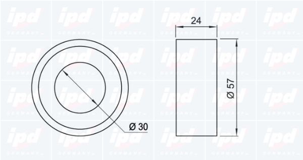 įtempiklio skriemulys, paskirstymo diržas IPD 14-0903
