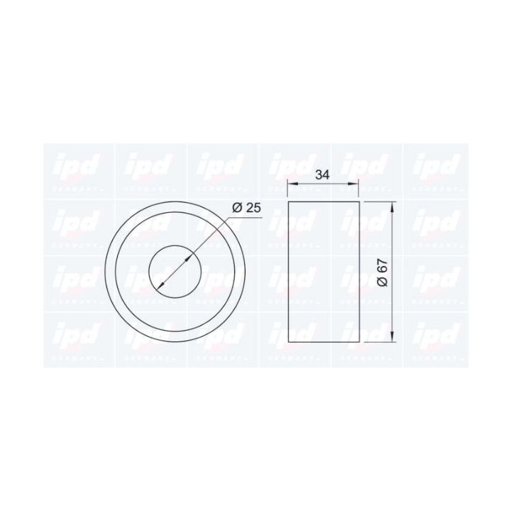 Kreipiantysis skriemulys, paskirstymo diržas IPD 14-0921