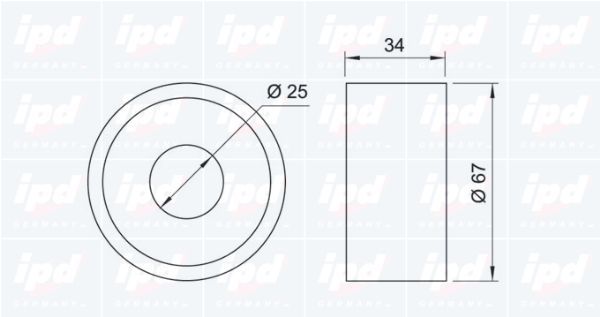 Kreipiantysis skriemulys, paskirstymo diržas IPD 14-0921