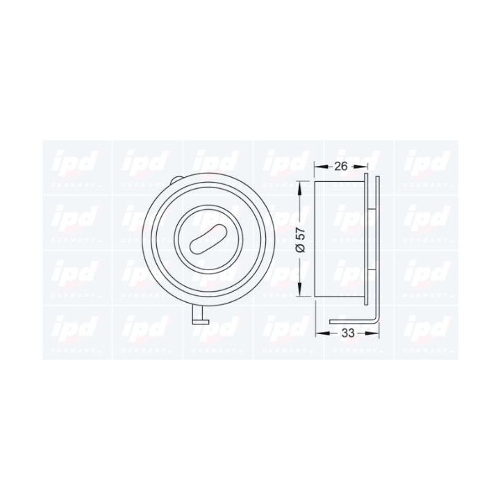 įtempiklio skriemulys, paskirstymo diržas IPD 14-0964