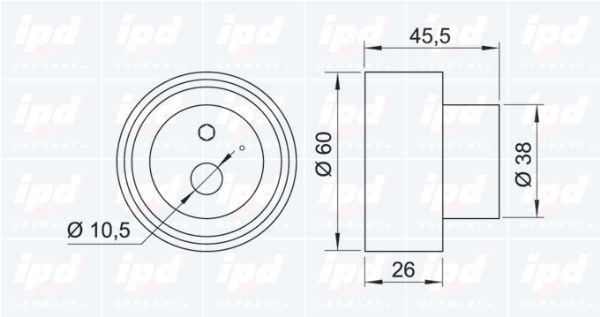 įtempiklio skriemulys, paskirstymo diržas IPD 14-1060
