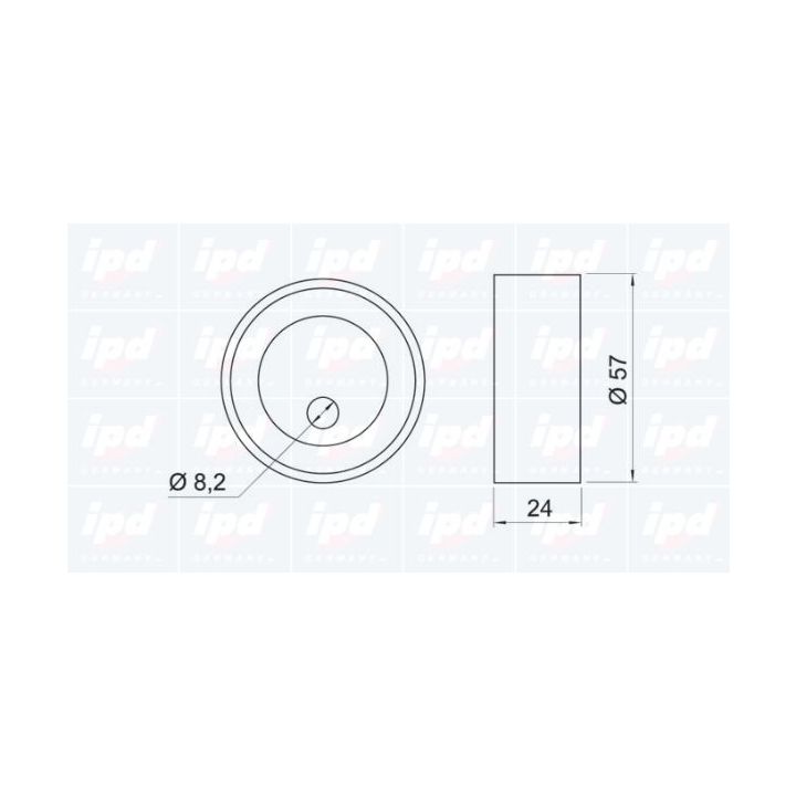 įtempiklio skriemulys, paskirstymo diržas IPD 15-3217