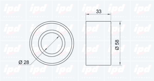 įtempiklio skriemulys, paskirstymo diržas IPD 15-3236