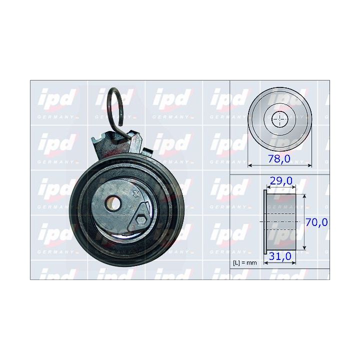 įtempiklio skriemulys, paskirstymo diržas IPD 15-3866