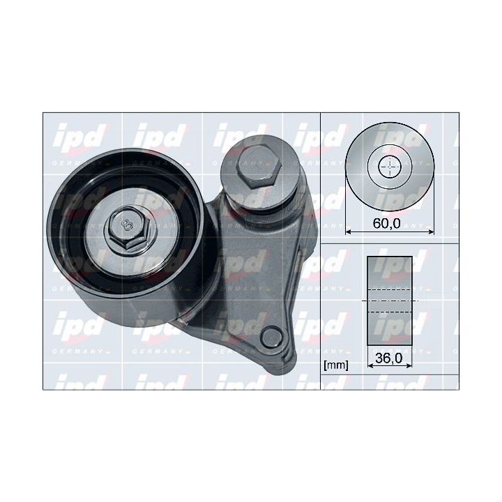 įtempiklio skriemulys, paskirstymo diržas IPD 15-4073