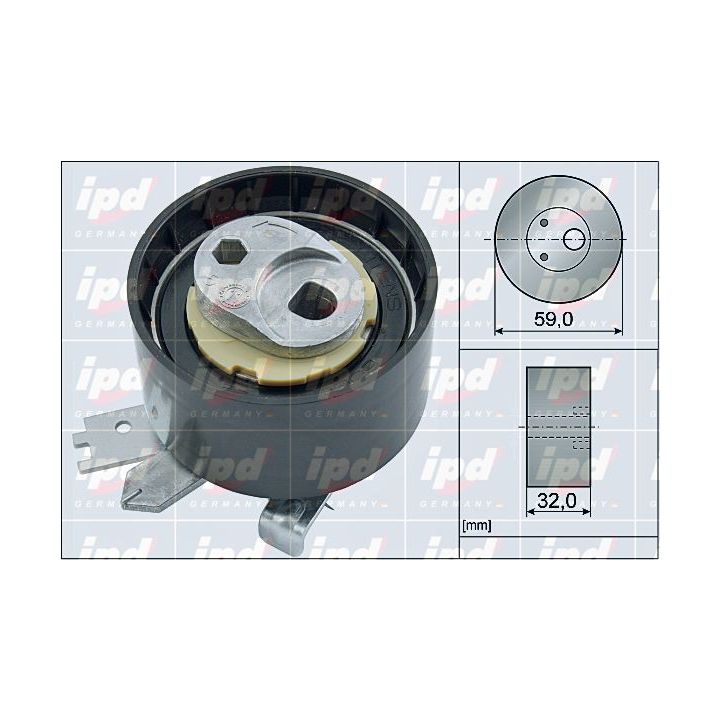 įtempiklio skriemulys, paskirstymo diržas IPD 15-4105