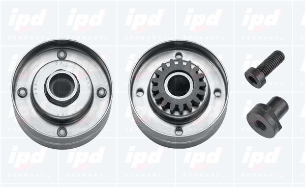 įtempiklio skriemulys, V formos rumbuotas diržas IPD 14-0318