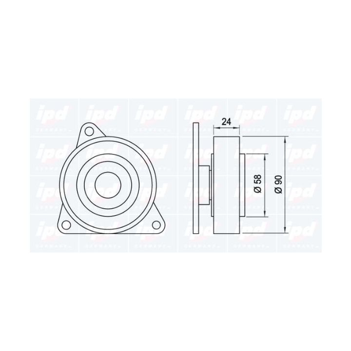 Kreipiantysis skriemulys, V formos rumbuotas diržas IPD 14-0503