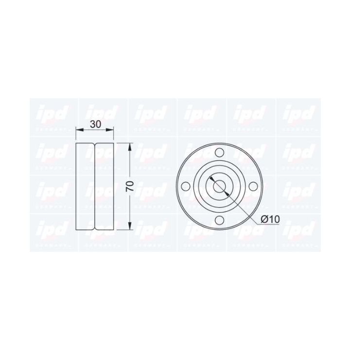 Kreipiantysis skriemulys, V formos rumbuotas diržas IPD 15-0316