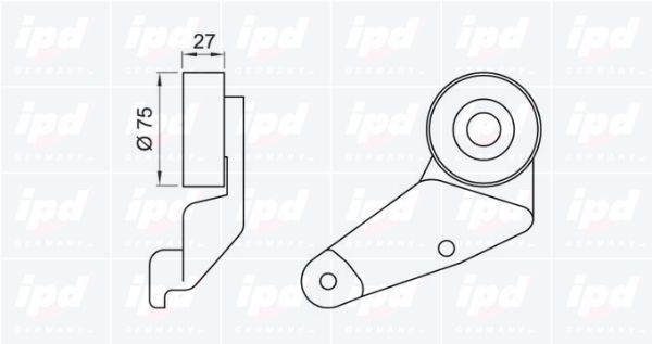Kreipiantysis skriemulys, V formos rumbuotas diržas IPD 15-0324