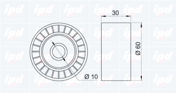 Kreipiantysis skriemulys, paskirstymo diržas IPD 15-0741