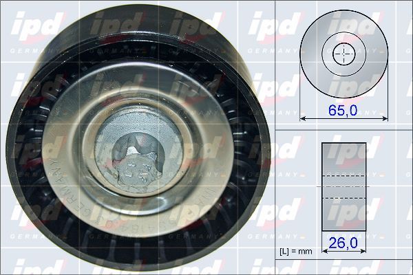 Kreipiantysis skriemulys, V formos rumbuotas diržas IPD 15-3868
