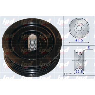 Kreipiantysis skriemulys, V formos rumbuotas diržas IPD 15-3871
