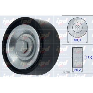 Kreipiantysis skriemulys, V formos rumbuotas diržas IPD 15-3890