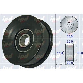 Kreipiantysis skriemulys, V formos rumbuotas diržas IPD 15-3899