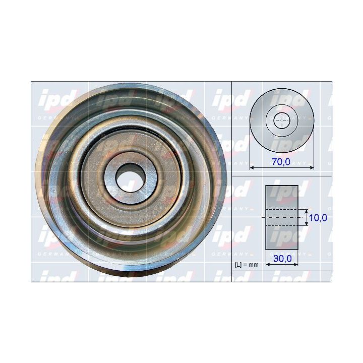 Kreipiantysis skriemulys, V formos rumbuotas diržas IPD 15-3936