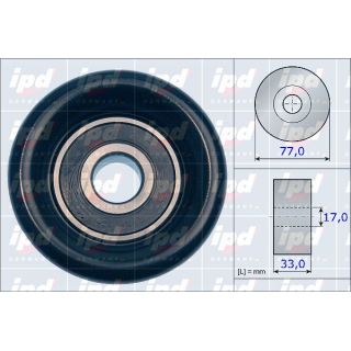 Kreipiantysis skriemulys, V formos rumbuotas diržas IPD 15-3978