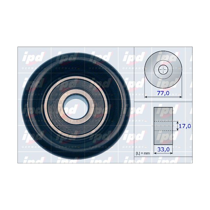 Kreipiantysis skriemulys, V formos rumbuotas diržas IPD 15-3978