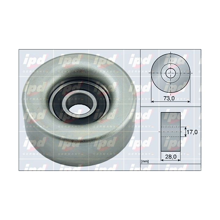 Kreipiantysis skriemulys, V formos rumbuotas diržas IPD 15-4054