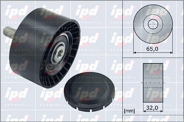 Kreipiantysis skriemulys, V formos rumbuotas diržas IPD 15-4084