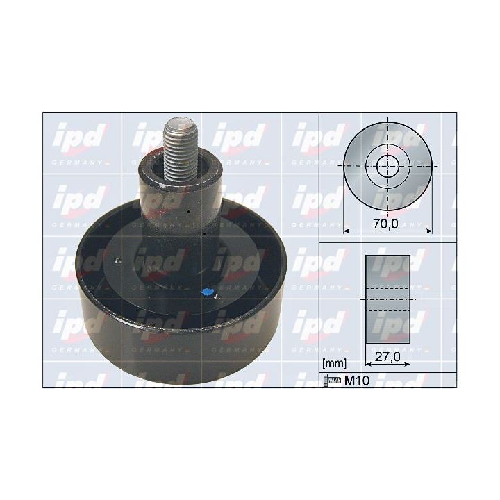 Kreipiantysis skriemulys, V formos rumbuotas diržas IPD 15-4151